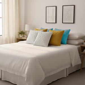 Juego de 6 Fundas de Almohada SOGA de 45 cm, Diseño de Diamantes Tejidos con Cable, 2 Amarillo Sol, 2 Azul Cielo y 2 Crema, para Asientos y Cojines - Product Image 5