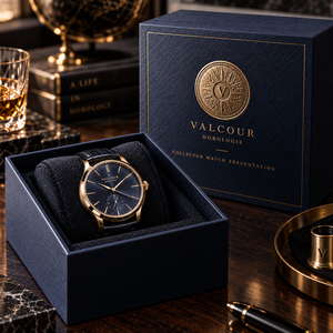 Boîte de présentation de montre de collection VALCOUR HOROLOGIE personnalisée, emballage de luxe à ouverture facile - Product Image 3
