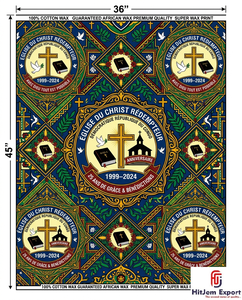 African Wax Print Cotton Fabric Manufacturer Customized OEM Church Anniversary Celebration Convention Uniform Ghana Nigeria Keny - Product Image 1