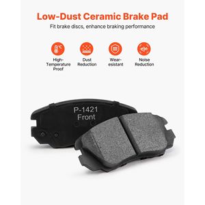 Kit de Reparación de Frenos de Cerámica Compatible con Chevrolet Equinox 2010-2017 y GMC Terrain 2010-2017, Rotores de Freno Huecos, Frenos Delanteros y Traseros - Product Image 4