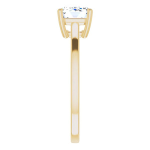 Anillo Solitario de Diamante Cultivado en Laboratorio con Corte Esmeralda Pequeño, Claridad VVS-VS, Certificado por IGI, en Oro, para Aniversario de Bodas, para Mujer - Product Image 3
