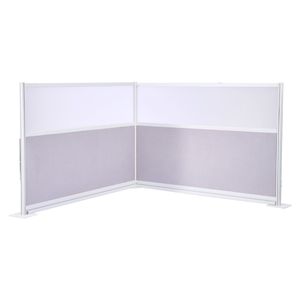 Set di 2 Divisori per Ufficio 183x122 cm, Partizioni per Privacy in PET, Pareti Divisorie in Acrilico Satinato per Postazioni di Lavoro - Product Image 1