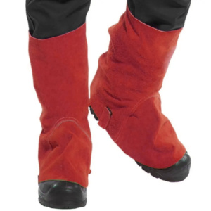 Top Selling Custom Logo Safety Clothing Cowhide Split Leather Welding Spats Shoes Flame Resistant Welder Foot Protector Cover - Product Image 6