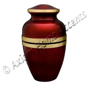 Latón cremación urna rojo plata acabado en mármol - Product Image 2