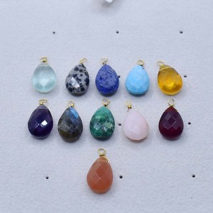 จี้รูปหยดน้ำสีเหลืองซิทริน – จี้คริสตัลหุ้มลวดทองทำมือ - Product Image 6
