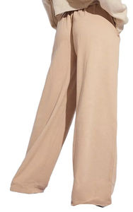 Pantalones de Invierno para Mujer, Holgados, de Pierna Ancha, Estilo Hip Hop, Cintura Alta, de Felpa, Poliéster/Algodón, Color Sólido - Product Image 3