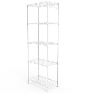 Scaffale Espositivo Regolabile a 5 Ripiani in Ferro 54*29*150cm, Struttura Deformabile con Piedini Regolabili per Unità di Scaffalatura - Product Image 5