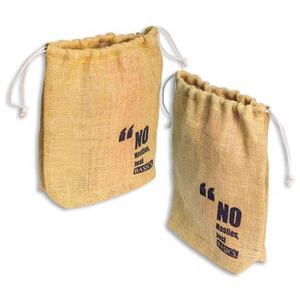 ถุงผ้าปอกระเจาแบบมีเชือกผูก ย่อยสลายได้ เป็นมิตรกับสิ่งแวดล้อม 100% ธรรมชาติ ใช้ซ้ำได้ เกรดสำหรับอาหาร ใส่ของขวัญ  พร้อมเชือกฝ้าย สำหรับการเดินทาง - Product Image 5