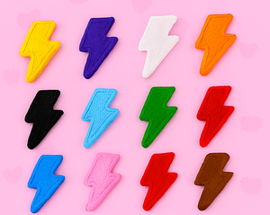 100 patchs thermocollants en forme de éclair, broderie multicolore, 10 couleurs, 10 de chaque – pour vestes, chapeaux, sacs, bricolage - Product Image 5