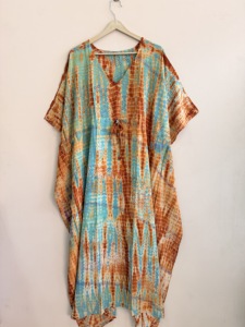 Caftán de Seda Reciclada Surtido, Vestido Maxi Vintage para Mujer, Vestido de Lujo Estilo Bohemio - Product Image 6