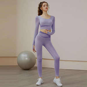 Ropa de Yoga OEM de Fábrica, Ropa Deportiva Ligera y Elástica para Mujer, Entrenamiento, Gimnasio y Suministro Global al por Mayor - Product Image 2