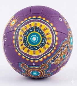 Ballons de netball promotionnels avec graphismes inspirés du patrimoine, personnalisation de marque, souvenir d'événement, fabricant ODM, faible MOQ, expédition rapide - Product Image 2