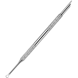 Pousse-cuticules en acier inoxydable allemand, poli miroir, personnalisés, avec papiers abrasifs pour le soin des ongles - Product Image 1