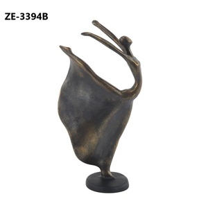Sculpture contemporaine en bronze de forme irrégulière, 13 pouces, décoration artistique pour la maison, technique de moulage - Product Image 2