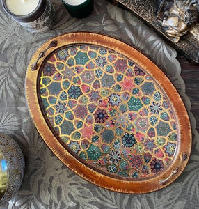 Bandeja de Madera para Servir con Color Personalizado y Tamaño Personalizado, Marca Tayyab Handicraft, para Reuniones Formales e Informales, de la India - Product Image 3