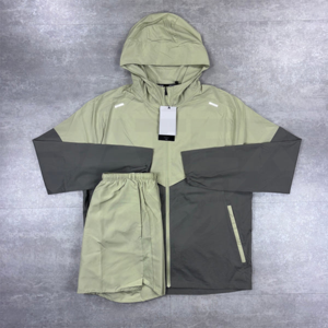 Custom <b>Embroidery</b> Logo Oversized Streetwear Hooded Windbreaker Jacket Sweatsuit Unisex Jogging <b>Set</b> - Product Image 1