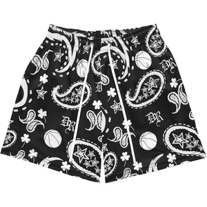 Shorts de basket-ball pour homme, imprimé paisley, en mesh, légers, pour la gym et l'entraînement sportif - Product Image 1