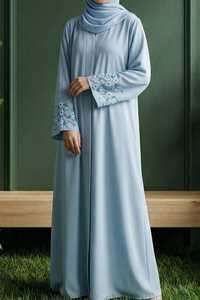 Ropa Tradicional Musulmana, Vestido Islámico Modesto para Mujer, Tela Nida Suave, Abaya Bordada de Lujo, Estilo de Oriente Medio, Talla Grande - Product Image 4