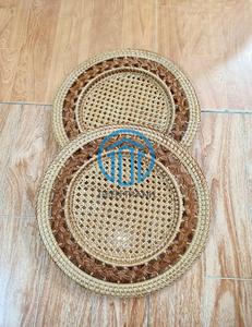 Set de table rond en rotin rétro, magnifique accessoire de salle à manger artisanal, tapis de table tissé, couleur écologique, fait à la main, OEM ODM - Product Image 5