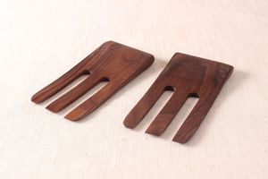 Premium Quality Wooden <b>Salad</b> Hand Mixer for Daily Use Handmade Wooden <b>Salad</b> Tossing Hands for Serving Bowl - Product Image 2