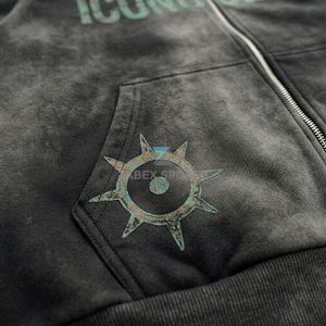 เสื้อฮู้ดดี้พรีเมียมสำหรับผู้ชาย ผ้าฟลีซคอตตอน 100% ลายพิมพ์ดิจิทัล แฟชั่นฤดูหนาว แบบสั่งทำพิเศษ เนื้อผ้านุ่ม ขัดเงา ป้องกันขนร่วง - Product Image 5