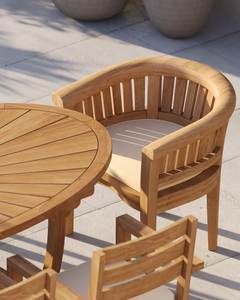Juego de Mesa de Comedor Ovalada de Teca para Exteriores, Muebles de Jardín para Villa, Resort, Hotel, Patio y Espacios Exteriores - Product Image 3