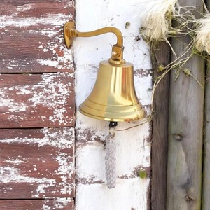 Campana de Latón Exclusiva con Acabado de Diseño, Campana de Latón Premium Adecuada para Templos, Entradas de Casas, Jardines Náuticos y Exteriores - Product Image 5