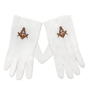 Guantes Rituales Blancos de Algodón Suave para Ceremonias de Logias, Reuniones Fraternales Formales, Regalia Cómoda y Transpirable - Product Image 2