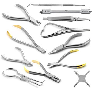 Kit Profesional de Instrumentos de Ortodoncia Dental, Juego Manual de 12 Piezas para Clínica, Alicates TC, Removedores de Brackets, Pinzas, Cortadores de Acero Inoxidable - Product Image 1