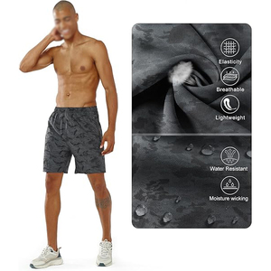 Pantaloncini Sportivi da <span class=keywords><strong>Uomo</strong></span> Camouflage ad Asciugatura Rapida con Tasca con Zip, Vita Elastica, Vestibilità <span class=keywords><strong>Bermuda</strong></span>, Stile Casual Sportivo - Product Image 5