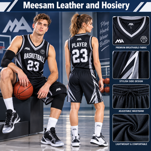 Ensemble de maillots de basket-ball unisexe sans manches, col en V, imprimé par sublimation, respirant, séchage rapide, toutes saisons, vêtements de sport pour adultes - Product Image 2