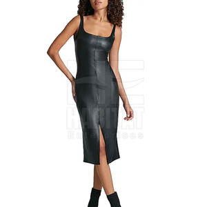 Vestido de Cuero Genuino Elegante para Mujer, Precio al por Mayor, Material de Alta Calidad, Perfecto para Oficina y Fiesta - Product Image 3