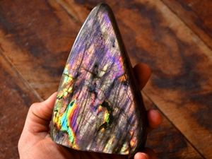 Piedra de Labradorita Natural de Colores al por Mayor, Cristal en Bruto, Piedra de Luna Azul para Sanación - Product Image 3