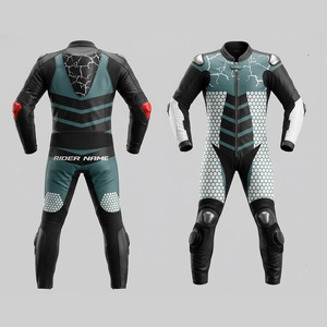 Traje de Motociclismo de Cuero Transpirable e Impermeable Personalizado, Certificado CE, con Armadura, Equipo Profesional para Pista, OEM ODM, Verano/Invierno - Product Image 1