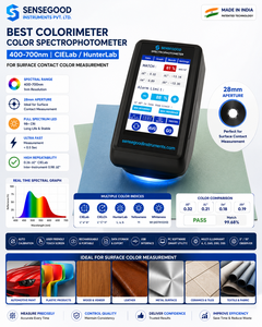 เครื่องวัดสีอาหาร Sensegood Instruments คัลเลอริมิเตอร์ สเปกโตรโฟโตมิเตอร์ 400-700nm CIELab/HunterLab การวัดพื้นผิวด้วยการสัมผัส 28 มม. - Product Image 3