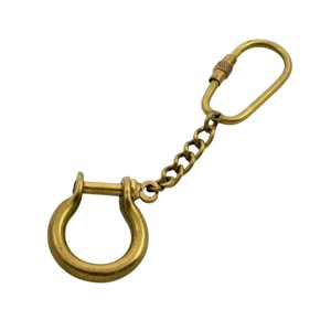 Handmade Solid Brass Nautical Ship Propeller Keychain 3-Blade Marine <b>Keyring</b> with Antique Gold Finish In Cheapest Price - Product Image 2