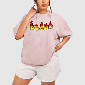 T-shirt Streetwear Oversize Femme 100% Coton Lavé Personnalisé à Épaules Tombantes – Tissu Respirant Écologique pour l'Été – Vente en Gros - Product Image 4