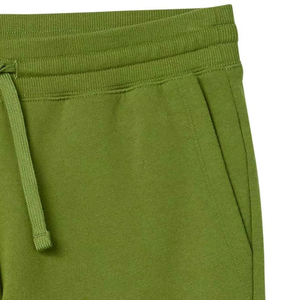 Pantalones deportivos verdes de diseño personalizado, marca privada, corte relajado, de algodón suave, con cintura elástica y bolsillos laterales, logotipo personalizado. - Product Image 4