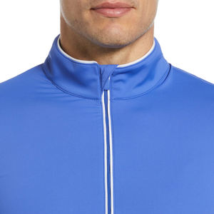 Veste mi-saison athlétique élégante pour homme, en tissu extensible, avec fermeture éclair, col montant, manches longues fines, anti-humidité, OEM Activewear - Product Image 3