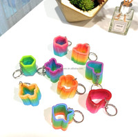 Llavero Hexagonal de Metal con Impresión UV, Duradero, Bonito y Mágico, Juguete Sensorial Antiestrés para Actividades Escolares