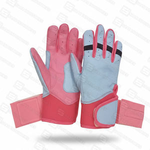 Último diseño largo puño corto poliéster/algodón ambidiestro duradero béisbol Softball guantes de entrenamiento guantes de bateo únicos - Product Image 4