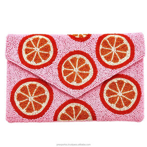 Bolso de Mano Tipo Clutch de Verano con Limones, Bordado a Mano con Cuentas, Bolso Portátil Personalizado para Fiestas Nocturnas, Bodas, Diseño de Moda de Lujo - Product Image 3