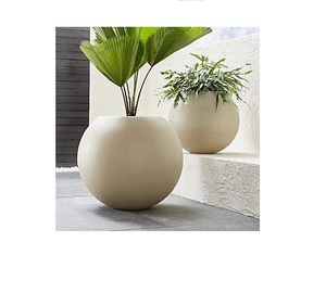 Maceta Grande de Fibra de Vidrio FRP, Ecológica y Duradera, con Orificio de Drenaje, Acabado Rústico, para Interiores y Exteriores - Product Image 1