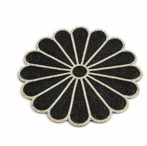 Latest Pieces <b>Beaded</b> <b>Placemats</b> Home Decor Dinning Table <b>Beaded</b> <b>Placemats</b> Flower Shape Crafts - Product Image 1