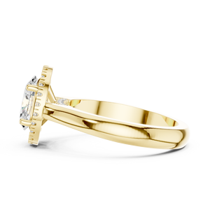 แหวนหมั้นทรง Asscher ตัวเรือนทองคำขาว 14K ประดับเพชร วงแหวนทองคำเหลือง 18K เครื่องประดับชั้นดีสำหรับผู้หญิง แหวนวันครบรอบแต่งงาน ขนาดต่างๆ - Product Image 6