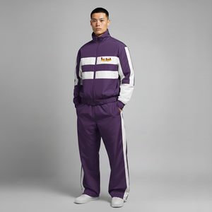 2026 New Arrived Winter Daily Casual Wear Men's 2-Piece Solid Color Custom Screen Printed Logo Windbreaker <b>Tracksuit</b> - Product Image 1