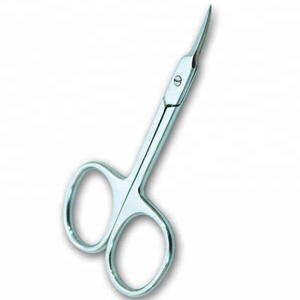 Tijeras para Cutículas con Resorte, Tijeras para Manicura de Acero Inoxidable Color Plata, Micro Resorte Curvo y Afilado para el Cuidado de las Uñas - Product Image 4