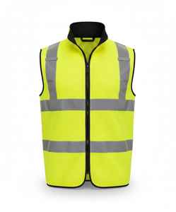 เสื้อกั๊กนิรภัยสะท้อนแสง ANSI Class3 สีเหลืองเรืองแสงแบบตาข่าย ไม่มีแขน พร้อมไฟ LED  ปรับแต่งโลโก้ได้ สำหรับงานก่อสร้าง - Product Image 1