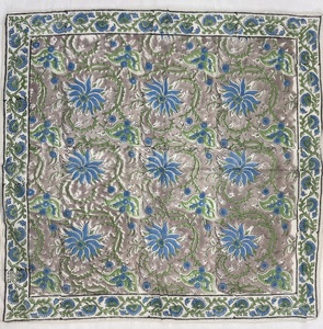 wholesale Hand Block Printed Organic Cotton <b>Bandana</b> Lightweight Soft Cotton Paisley <b>Bandana</b> Sunfaded Hand Dyed Vintage Style - Product Image 1