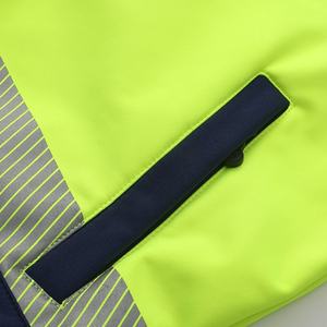 Veste de travail haute visibilité respirante personnalisée orange pour la construction avec plusieurs poches - Product Image 6